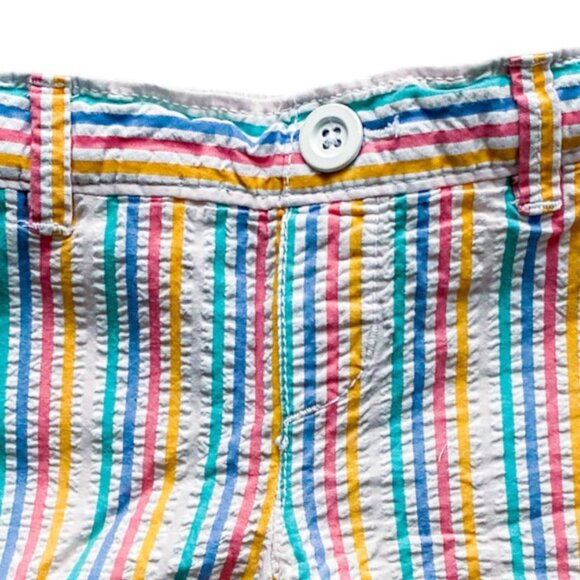 Old Navy Girls Kids Shorts Size 4 Rainbow Seersucker Beach Summer Travel Casual - Picture 3 of 6